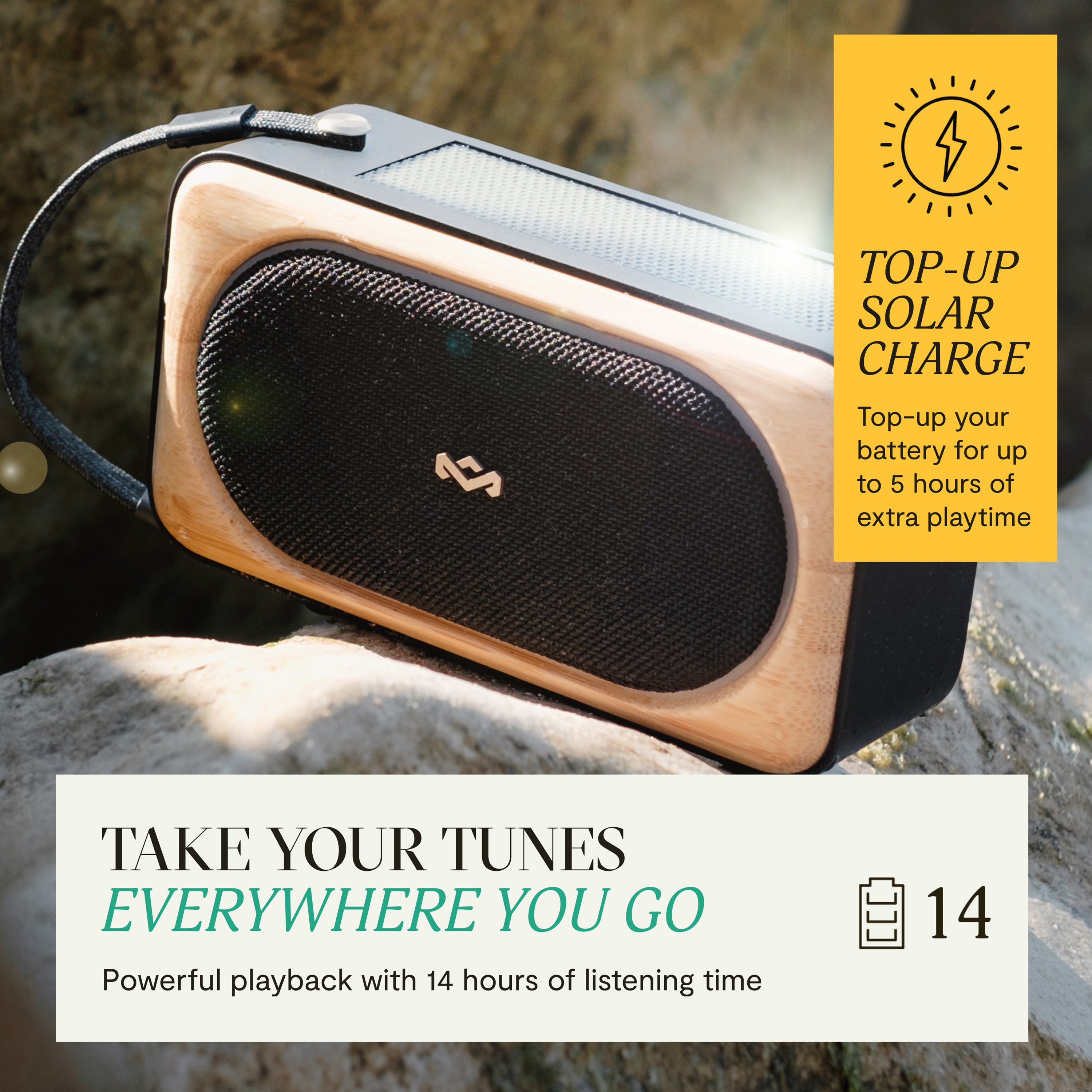 Roots Solar Bluetooth Speaker | The House of Marley