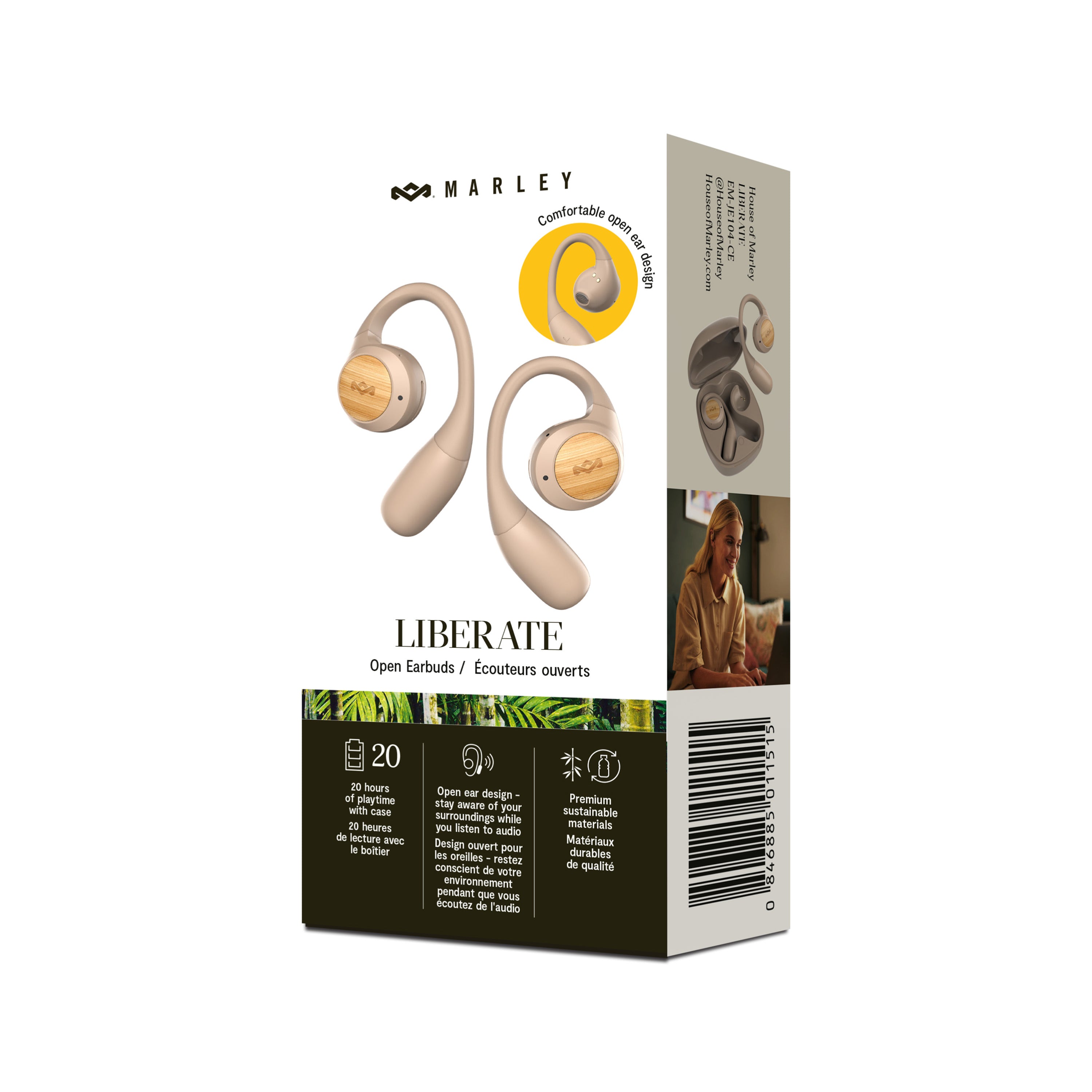Liberate Open-Ear True Wireless Earbuds | House of Marley