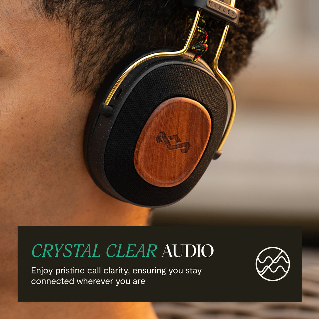 Positive Vibration Riddim Headphones | House of Marley Signature Black Positive Vibration Riddim Headphones | House of Marley Signature Black
