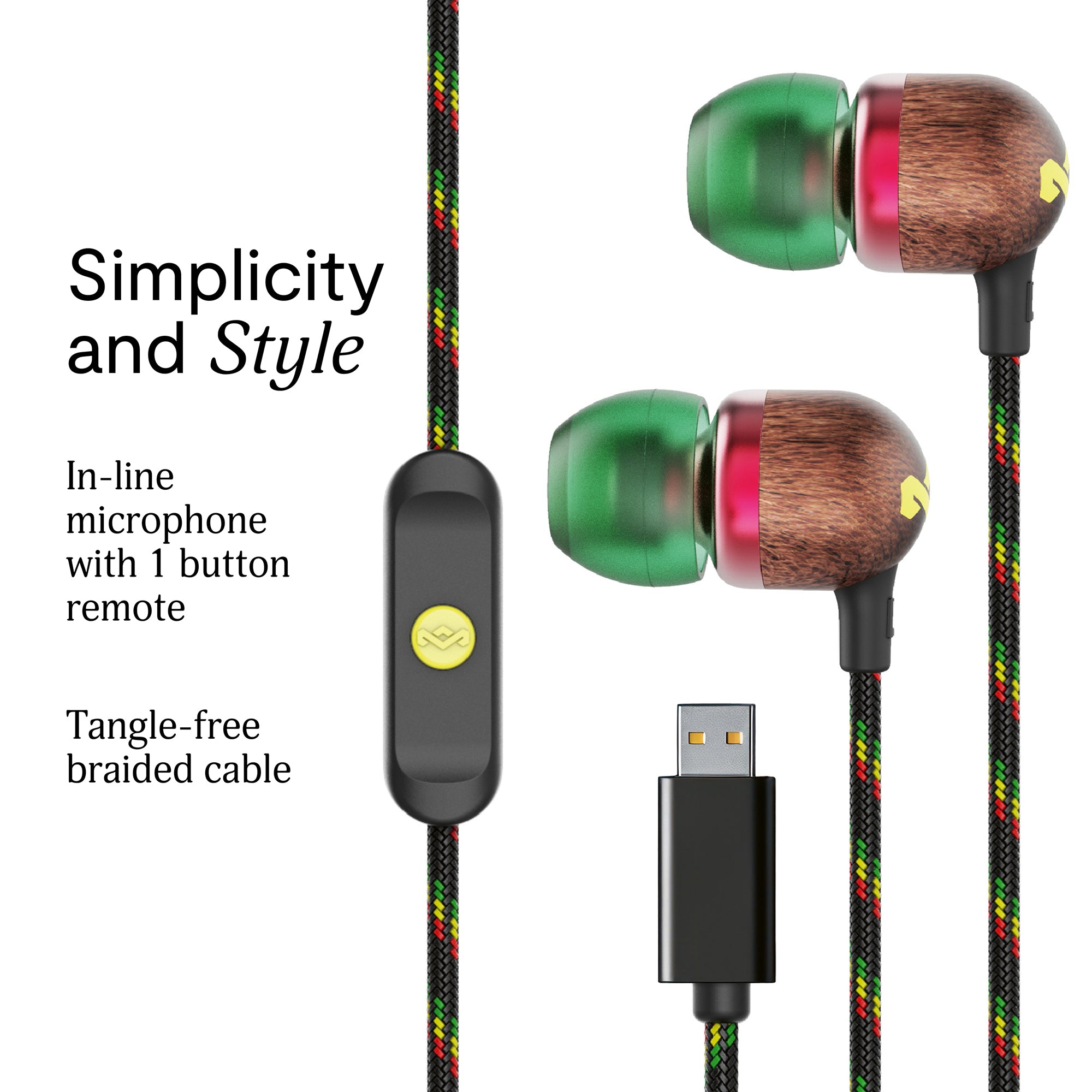 NEW! Smile Jamaica USB-C Earbuds – House of Marley