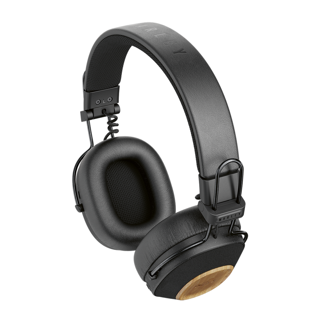 Positive Vibration Riddim Headphones | House of Marley Signature Black Positive Vibration Riddim Headphones | House of Marley Signature Black
