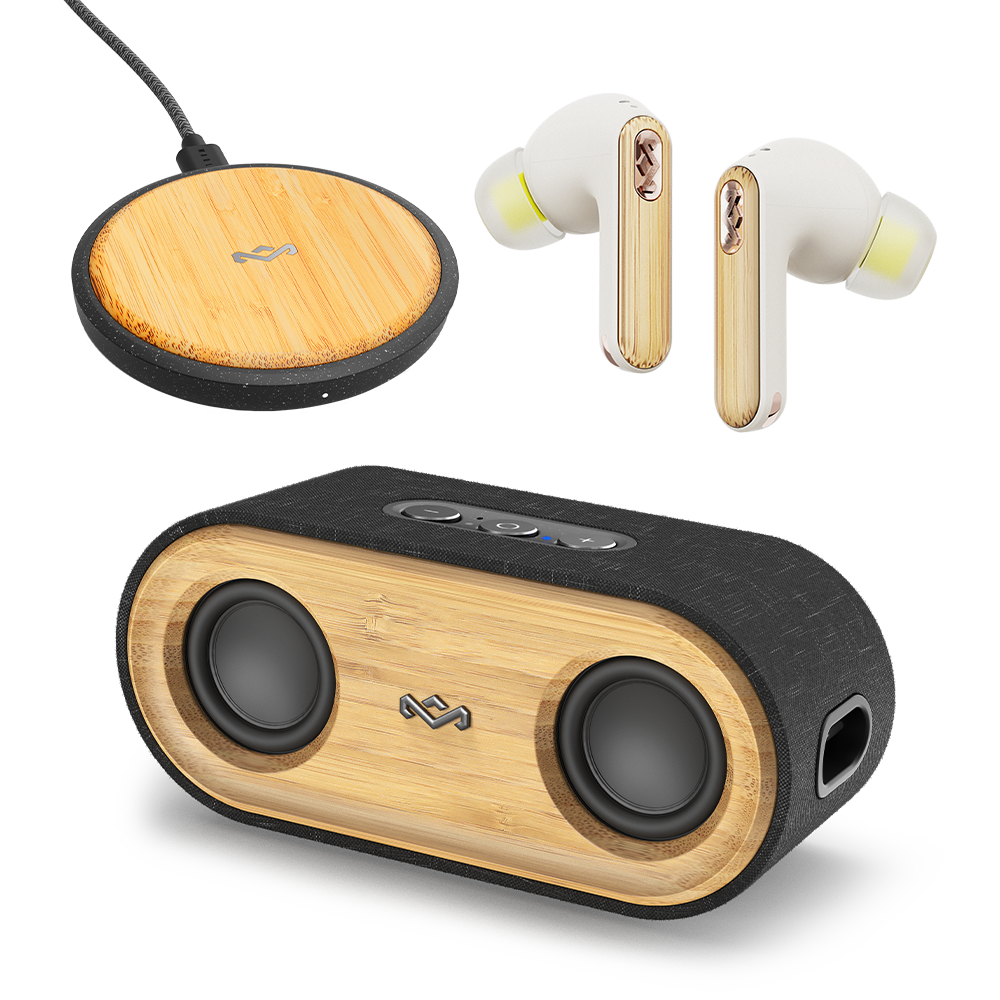 Pack with Bluetooth Speaker and Wireless Headphones