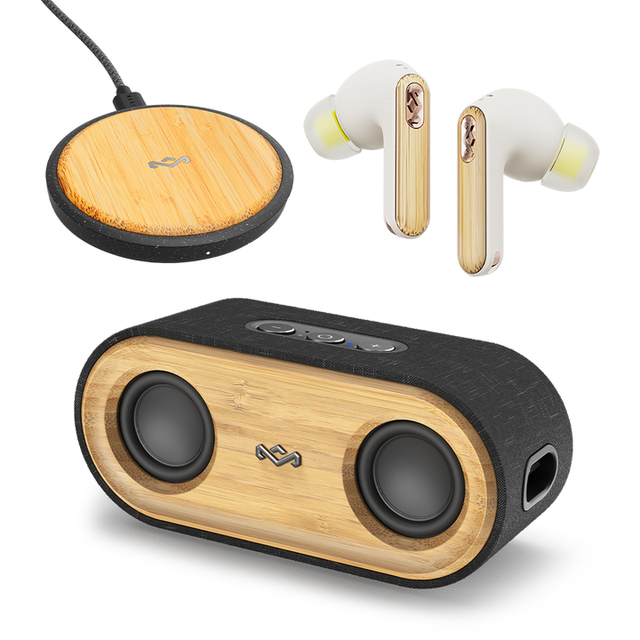 Pack with Bluetooth Speaker and Wireless Headphones