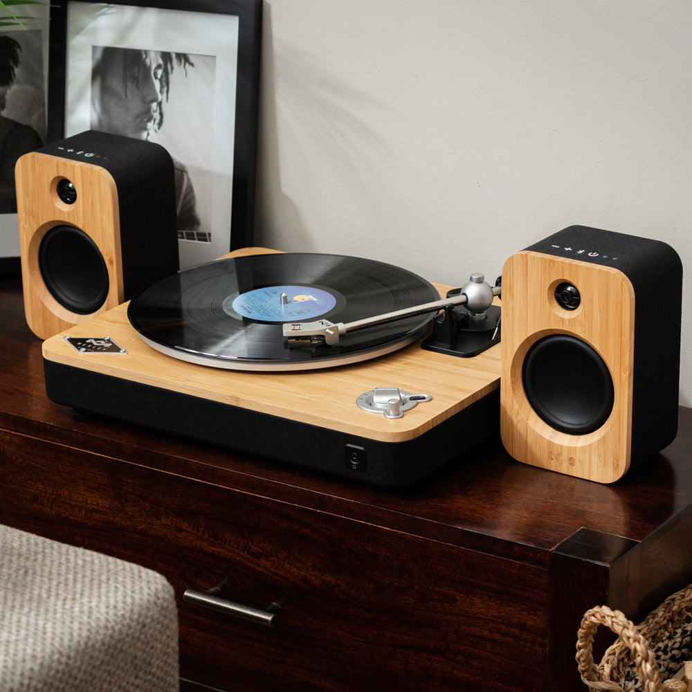 Stir It Up Wireless Turntable & Get Together Duo Bundle - Pair the House of Marley Stir It Up Wireless Turntable to our Get Together Duo Bookshelf Speakers - The House of Marley