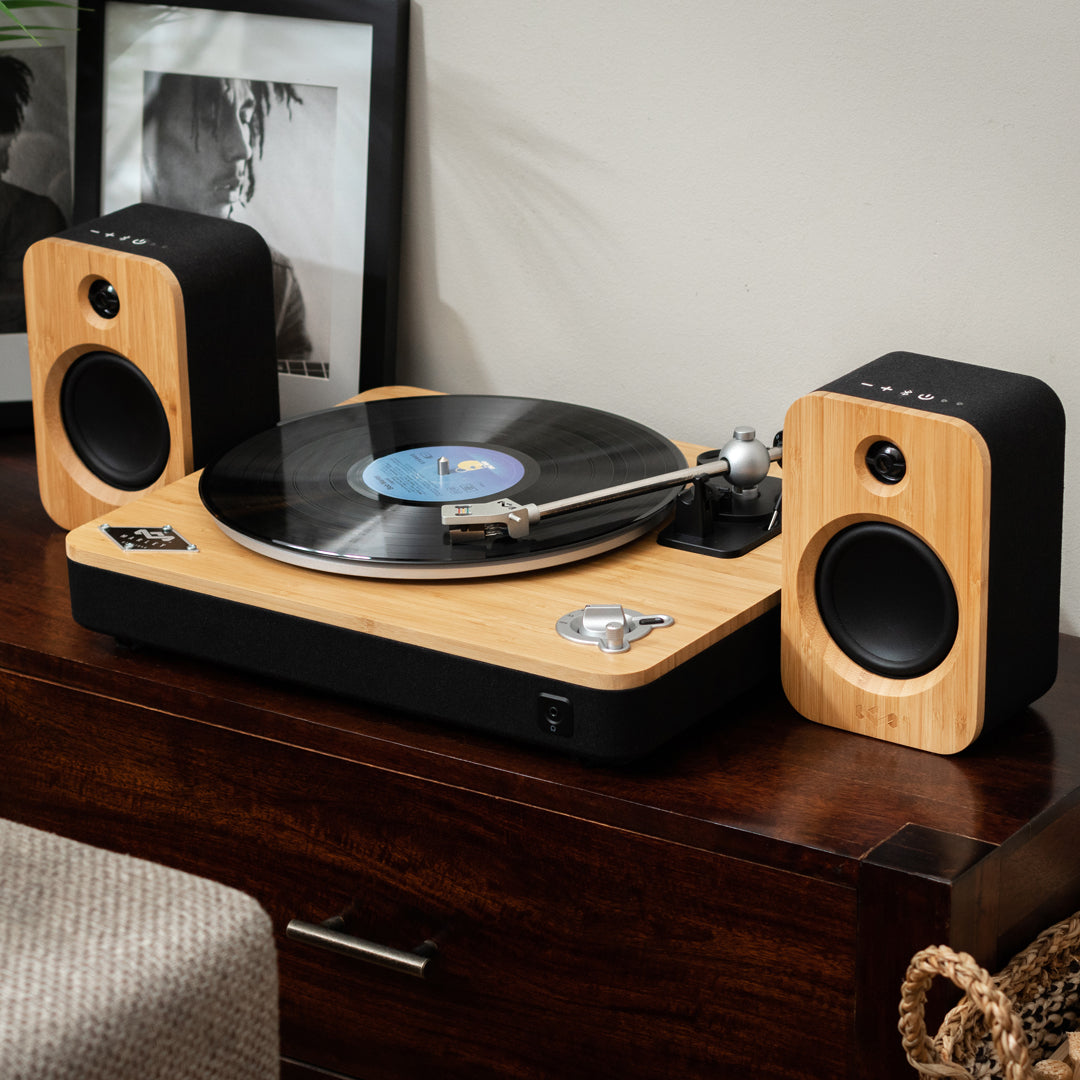 Stir It Up Wireless Turntable & Get Together Duo Bundle - Pair the House of Marley Stir It Up Wireless Turntable to our Get Together Duo Bookshelf Speakers - The House of Marley
